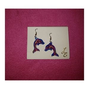 Louise Elmes handcrafted Dolphin Earrings